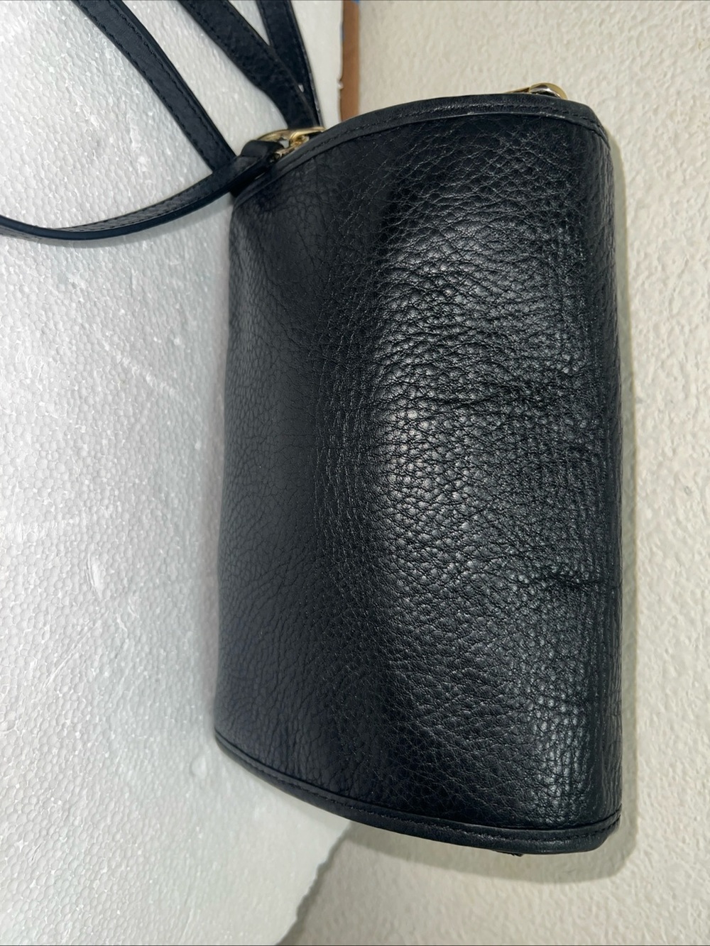 Tory Burch Black Pebbled Leather Crossbody with Gold Logo Accent - Picture 6 of 12